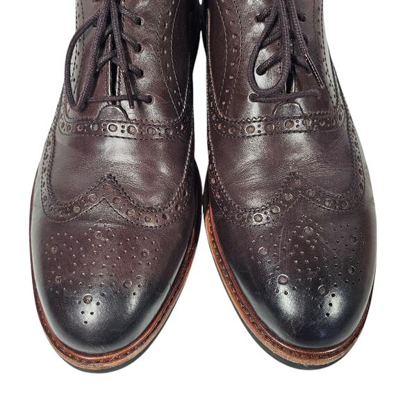 Cole Haan Mens Morris Wingtip Oxford C31330 Cordovan Dress Shoes Size 10M - Picture 4 of 9